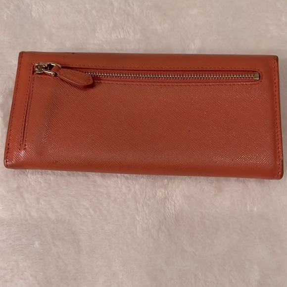 Authentic Orange Prada Wallet - Picture 4 of 16